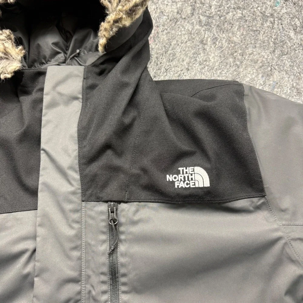 The North Face McMurdo Parka III Grey Black Down Winter Coat Hooded Mens XXL